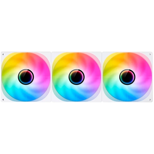 Вентилятор JONSBO ZW-140WR (3 in 1) 140х140х26мм Reverse (PWM, ARGB LED, 800-1400об/мин, белый) Retail