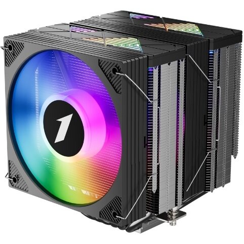 Кулер 1STPLAYER Cryo CY12L-D Black (CY12L-D-BK) / 6HPx6mm, dual tower, 2x120mm ARGB fans, 750-1900 RPM, 57.6 CFM, 38.2 dBA