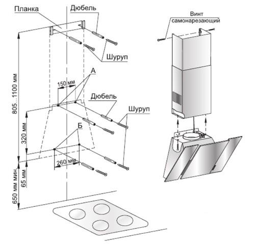 Вытяжка наклонная Gefest ВО 3603 К18 белый/белый
