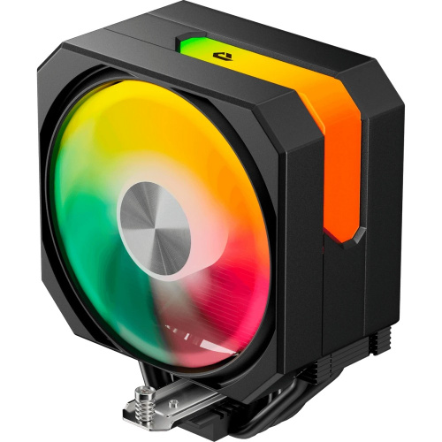 Кулер upHere UP1KC4C Black ARGB / 4HPx6mm, 230W TDP, single tower, 1x120mm ARGB fan, 600-1650RPM, 68 CFM, 25dBA