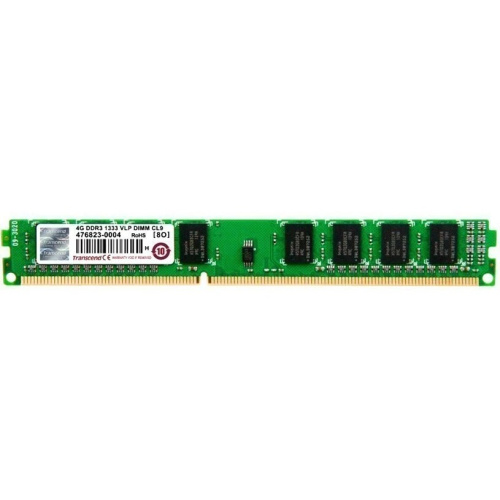 ОЗУ Transcend TS512MLK64V3NL DDR3 DIMM 4Гб 1333MHz Non-ECC 2Rx8 CL9, (низкопроф.)