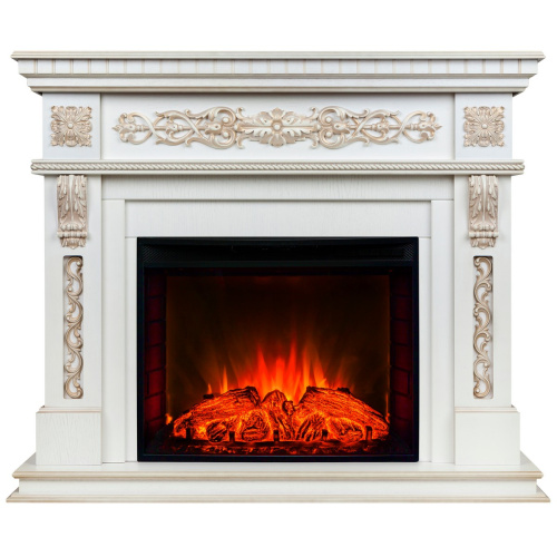 Электрокамин RealFlame Estella 25,5/26 WT с очагом Evrika 25,5 LED
