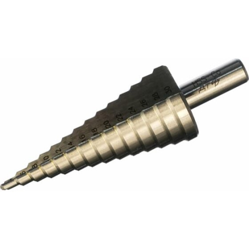 Сверло ступенчатое по металлу Дело Техники Р6М5К5 (216304), d 4,0-30,0 мм