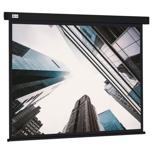 Экран Cactus CS-PSW-124X221-BK Wallscreen настенно-потолочный рулонный черный