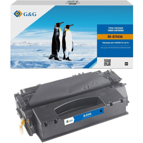 Картридж лазерный G&G GG-Q7553A черный 3000стр для HP LJ P2010/P2014/P2015/M2727nf MFP/M2727nfs MFP LBP-3310/3370 Canon