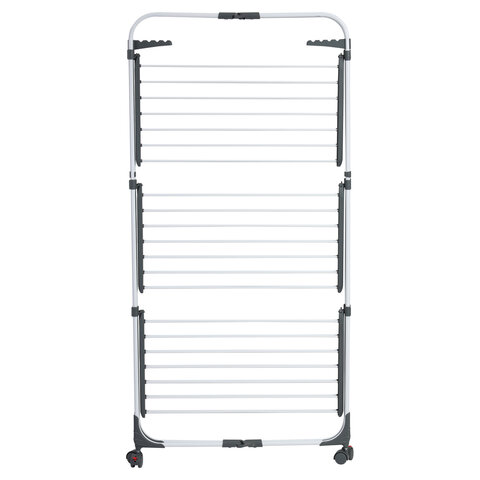 Сушилка для белья Laima Home 700472 High-Rise раскладная 3 уровня, 30 метров, на колесах