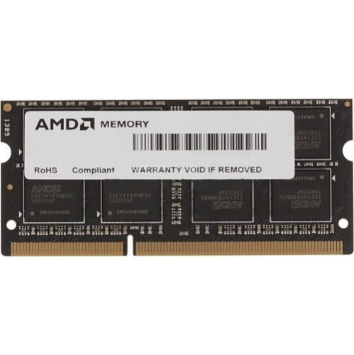ОЗУ AMD Radeon R538G1601S2S-U 8GB SO-DIMM DDR3 1600 R5 Entertainment Series Black Non-ECC, CL11, 1.5V, RTL