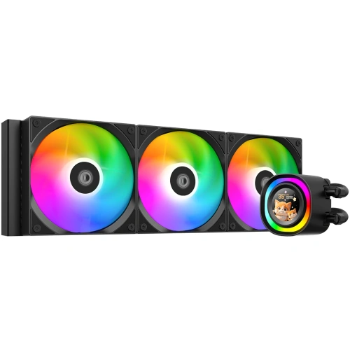СВО ID-COOLING FX360 LCD LGA1851/1700/1200/115X/AM4/AM5 (TDP 350W, ARGB Fan and Pump, LCD Display, PWM, Triple Fan)