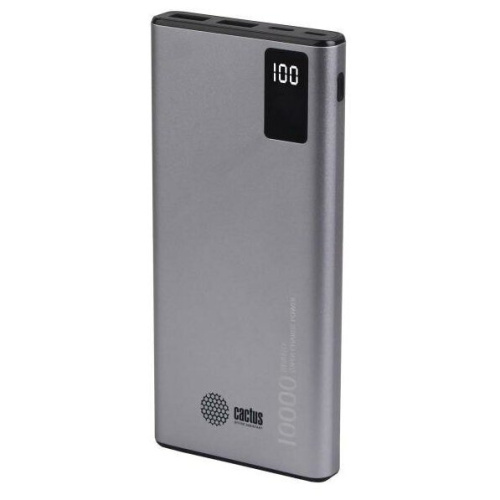 Power Bank Cactus CS-PBFSLT-10000, 10000мAч серый