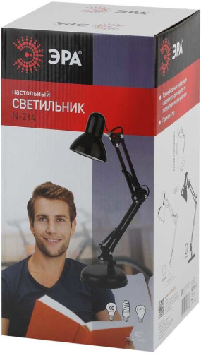 Настольная лампа Эра Б0035068 N-214-E27-40W-BK