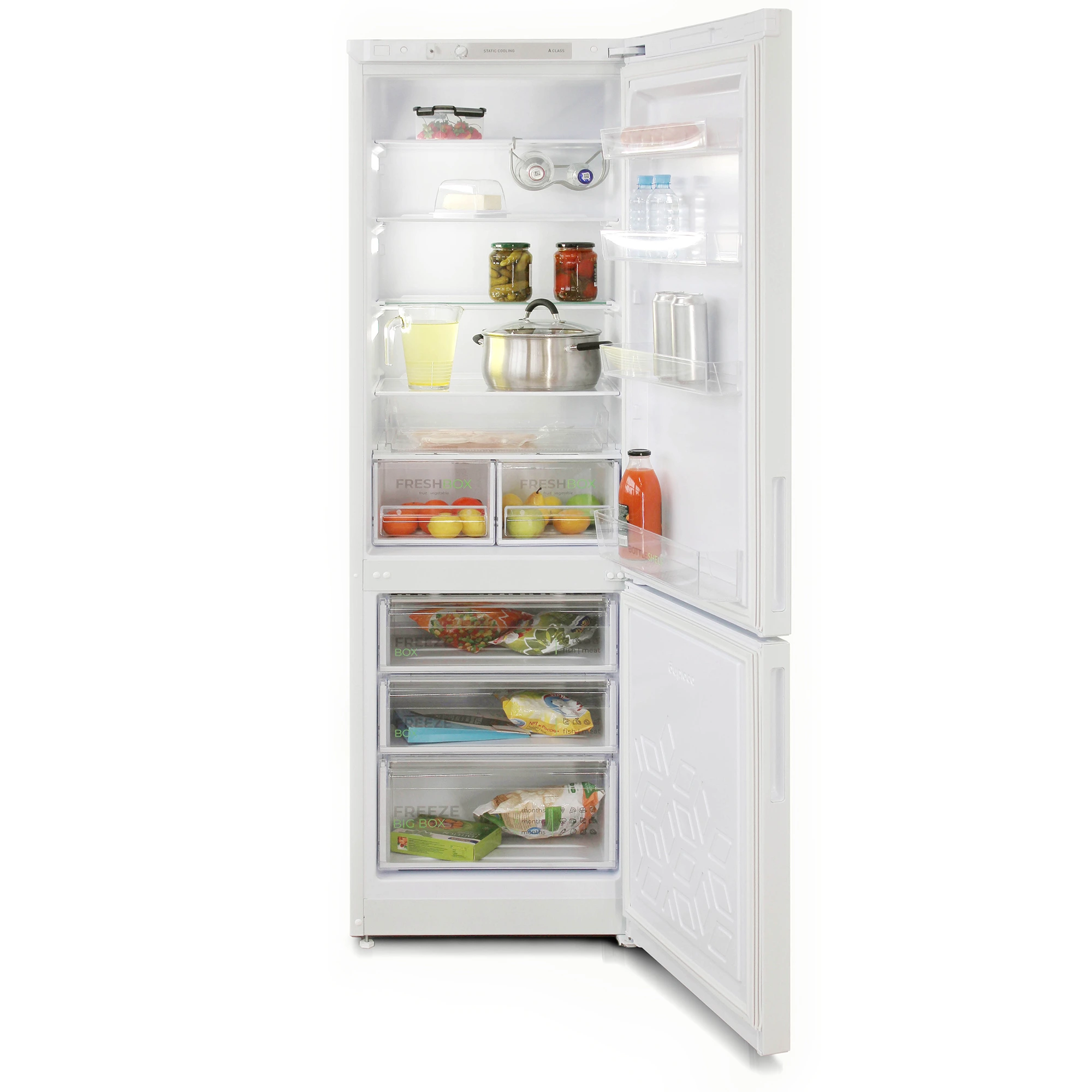 Холодильник с морозильником Бирюса 6127 белый Холодильник с морозильником Бирюса 6127 белый — Дополнительный ракурс