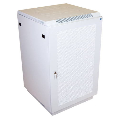 Шкаф коммутационный ЦМО ШТК-М-18.6.6-4ААА напольный 18U 600x600мм пер.дв.перфор. серый