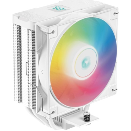 Кулер DEEPCOOL AG400 Digital WH ARGB LGA1700/1200/115X/AM5/AM4 (9шт/кор, TDP 220W, PWM, ARGB Fan 120mm, 4 тепл. трубки, белый) RET