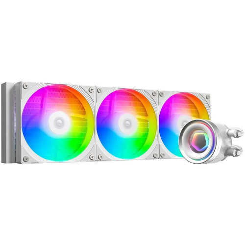 СВО ID-COOLING FX360 Inf White LGA1700/1200/115X/AM4/AM5 (TDP 350W, ARGB Fan and Pump, PWM, Triple Fan 120mm, белый)