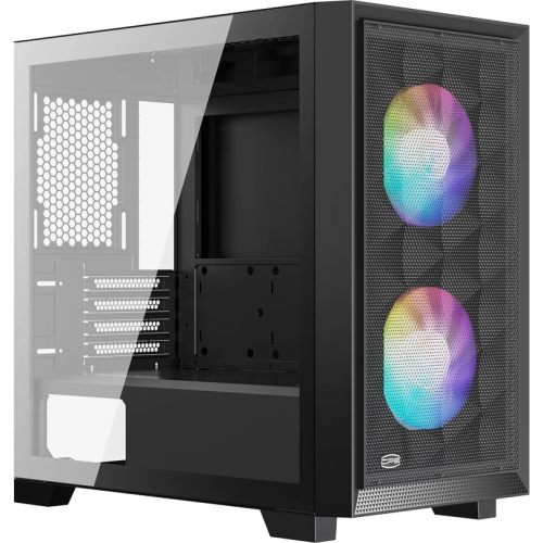 Корпус PcCooler C3D310 BK ARGB без БП, Tempered Glass Mid Tower, Black, ABS, TG, SPCC, 2x120mm mATX, ITX 165/350/200mm