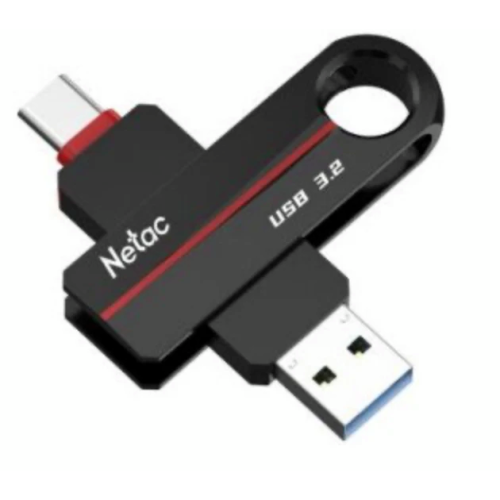 USB-флешка Netac US18 (NT03US18C-128G-32BK) USB3.2+TypeC Dual 128Gb