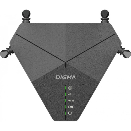 Роутер беспроводной Digma DWR-N302LTE N300 10/100BASE-TX/3G/4G cat. 4 черный