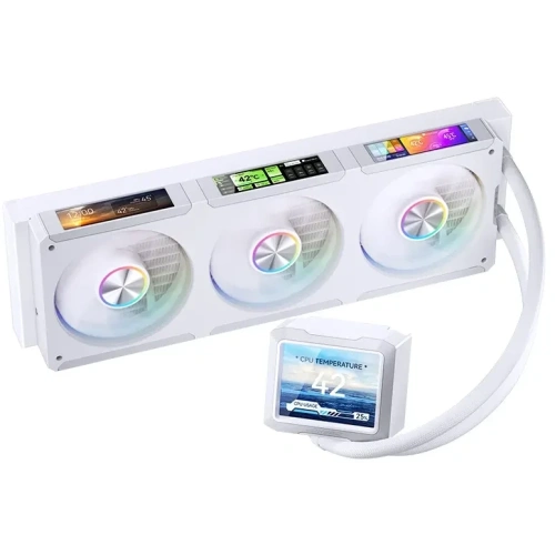 СВО JONSBO TF3-360SCW LGA 2011/1851/1700/1200/115X/AM4 (TDP 320W, ARGB Fan and Pump, PWM, Triple Fan 120mm, белый)