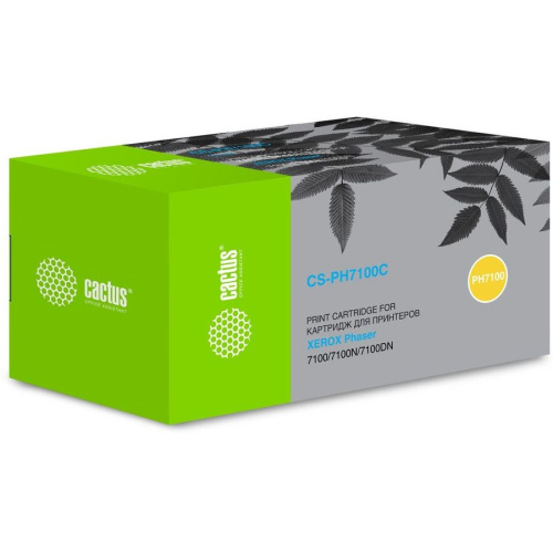 Тонер Картридж Cactus CS-PH7100C (106R02606) голубой для Xerox Phaser 7100/7100N/7100DN (4500стр.)