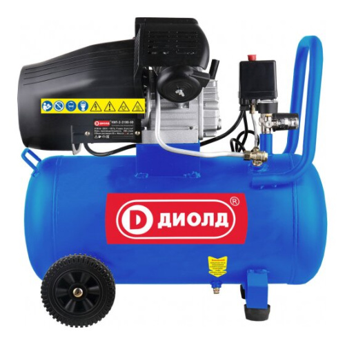 Компрессор поршневой Диолд КВП-2-2100-50 масляный синий/черный