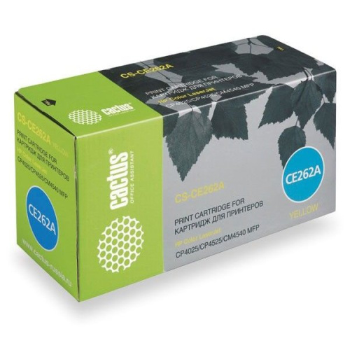 Картридж Cactus CS-CE262A для принтеров HP Сolor LaserJet CP4025/CP4525/CM4540 желтый 11000 стр.