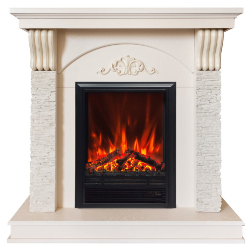 Электрокамин RealFlame Corfino WT айвори с очагом Eugene
