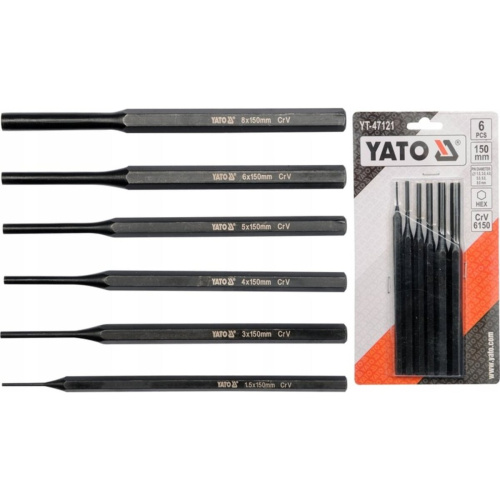 Набор выколоток YATO YT-47121 1,5-8мм 6 предметов