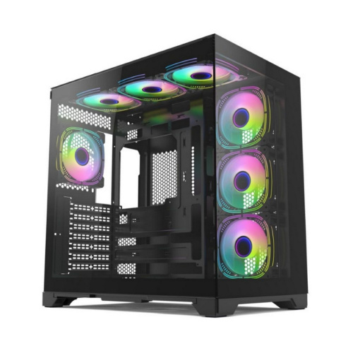 Корпус Forza FZ-G42A Seaview TG ATX Case, black, w/o psu, Tempered glass front panel, 1x3,5", 3x2,5"