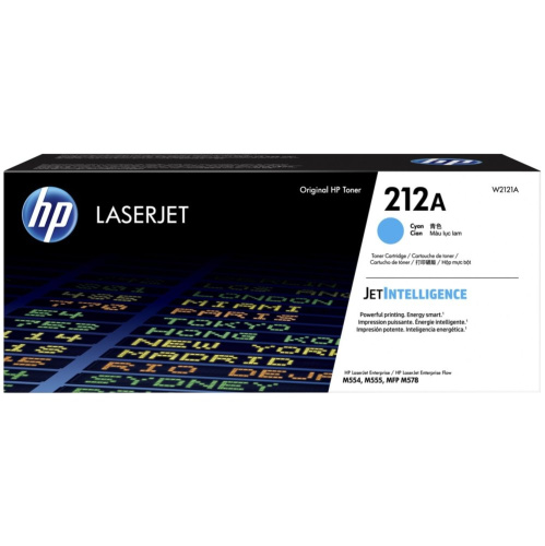 Картридж лазерный HP 212A W2121A голубой (4500стр.) для HP CLJ Enterprise M554/M555