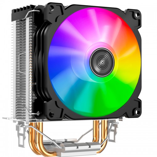 Кулер Jonsbo CR-1200 LGA1366/115X/775/AM4/AM3/3+/AM2/+/FM2/+/FM1(45шт/кор, TDP 95W, 92mm Dynamic Multi-Color LED Fan, 2 тепловые трубки, 3-pin) Retail