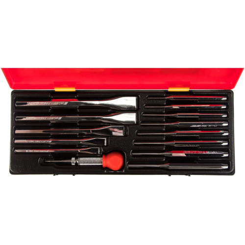 Набор JTC K8141 выколоток, зубил, кернеров в кейсе 14 предметов