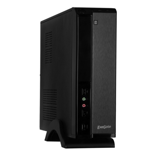 Корпус ExeGate MI-207 Black (EX268692RUS) miniITX/mATX, без БП, 2xUSB, Audio