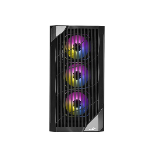 Корпус SAMA V42 Black (V42-BKAMA4X1-GL), без БП, Midi-Tower, TG, 4x120mm ARGB, 2xUSB 3.0 + 1xUSB 3.2 Type-C, ATX, mITX