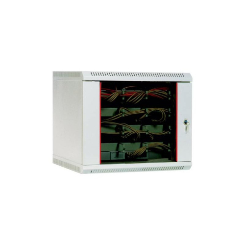 Шкаф коммутационный ЦМО ШРН-15.650 серый 15U 600x650мм пер.дв.стекл несъемн.бок.пан. 50кг