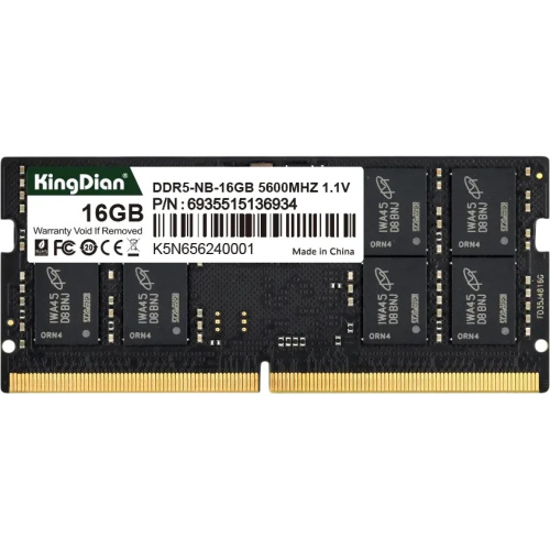 ОЗУ KingDian DDR5-NB-16GB-56-46, DDR5 SO-DIMM 16Gb, 5600Mhz,CL46