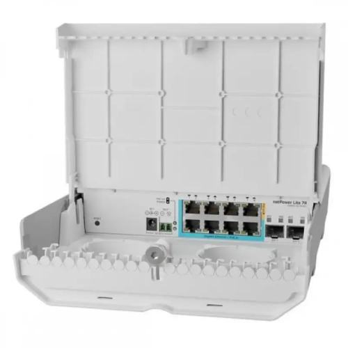 Коммутатор управляемый MikroTik netPower Lite 7R CSS610-1GI-7R-2S+OUT (L2) 8x1Гбит/с 2SFP+ 8PoE