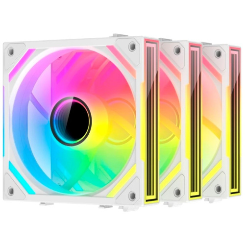 Комплект вентиляторов (3шт) XASTRA FS120W ARGB triple pack 120x120x25мм (PWM, ARGB, Infinity lighting effect., Daisy-chain соединение, 800-2000 rpm)
