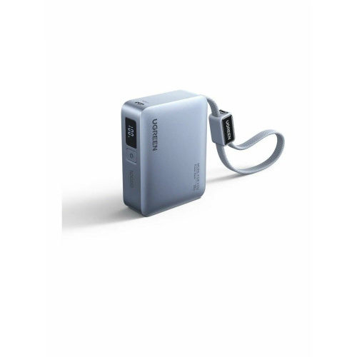 Внешний аккумулятор UGREEN PB584 (75173B) Fast Charging 5000mAh USB-C 33W со встроенным кабелем USB-C голубой