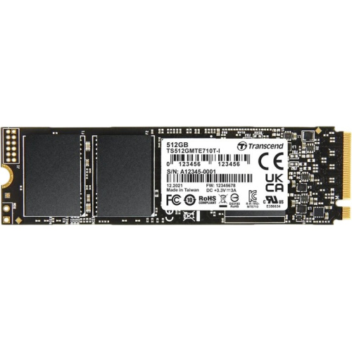 SSD Transcend MTE710T 512Гб (TS512GMTE710T-I), M.2 2280, PCIe Gen4x4, M-Key, 3D TLC B.iCS5, темп. режим от -40С до +85С