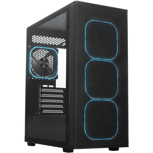 Корпус XASTRA A300M 4ARGB-C6 Black (A300M-4FG12A-C6) mATX/Mesh/ Srewless full-size TG/ 4x120mm FG120 ARGB PWM fans/Argb+PWM HUB 6ports/