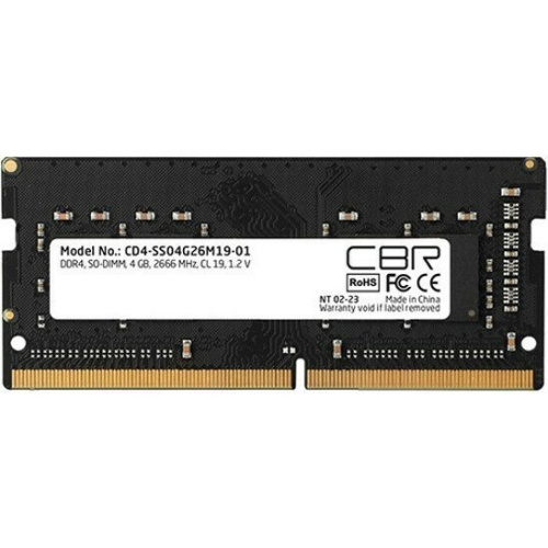 ОЗУ CBR CD4-SS04G26M19-01 DDR4 SODIMM 4GB PC4-21300, 2666MHz, CL19, 1.2V