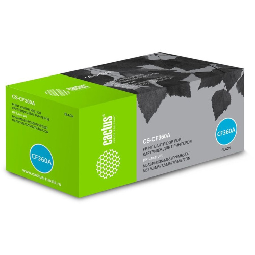 Тонер Картридж Cactus CS-CF360A черный для HP CLJ M552dn/M553dn/M553N/M553x (6000стр.)