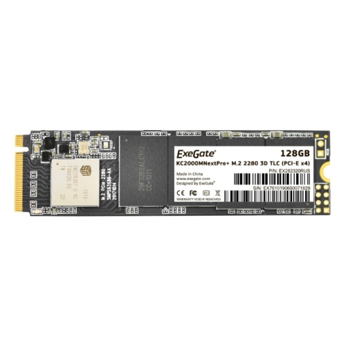 SSD ExeGate EX282320RUS KC2000MNextPro+ 128 Gb M.2 2280 3D TLC PCI-E x4