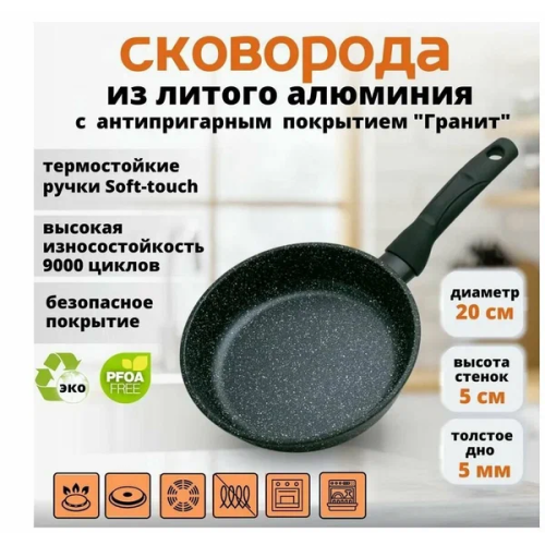 Сковорода Victoria Гранит АЛА 200 (G0020)