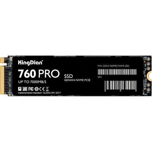 SSD KingDian G48 760Pro (G48 760Pro NVME M.2-1TB) 1Tb, M.2 2280, PCI-E 4.0 x4, 7000/6000MBs, NVMe, 600TBW