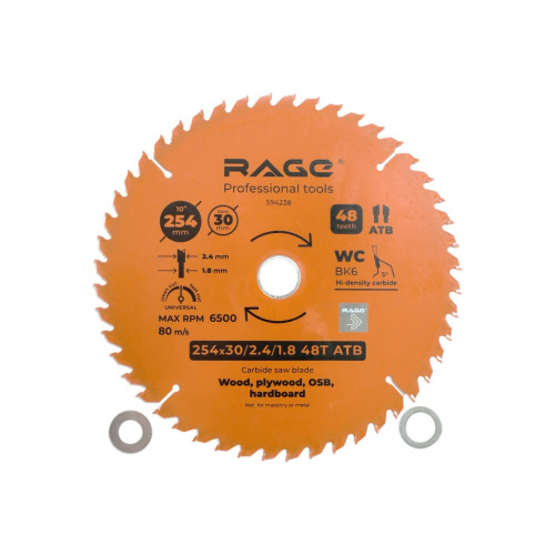 Диск пильный VIRA by Rage Universal 594238 254мм