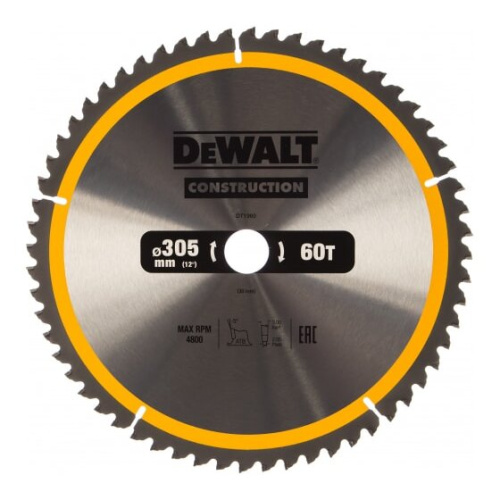 Пильный диск Dewalt Construct DT1960-QZ 305/30