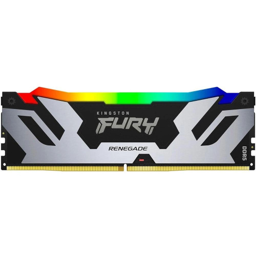 ОЗУ Kingston Fury Renegade Silver/Black RGB KF572C38RSA-24 DDR5 24GB 7200MHz RTL Gaming PC5-57600 CL38 DIMM 288-pin 1.45В single rank с радиатором