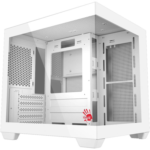 Корпус BLOODY CC-121 (cc-121-wh), mATX, Mini-Tower, без БП, белый