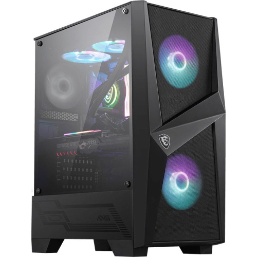 Корпус MSI MAG Forge 100R / mid-tower, ATX, tempered glass side panel / 2x A-RGB 120mm & 1x 120mm fans inc